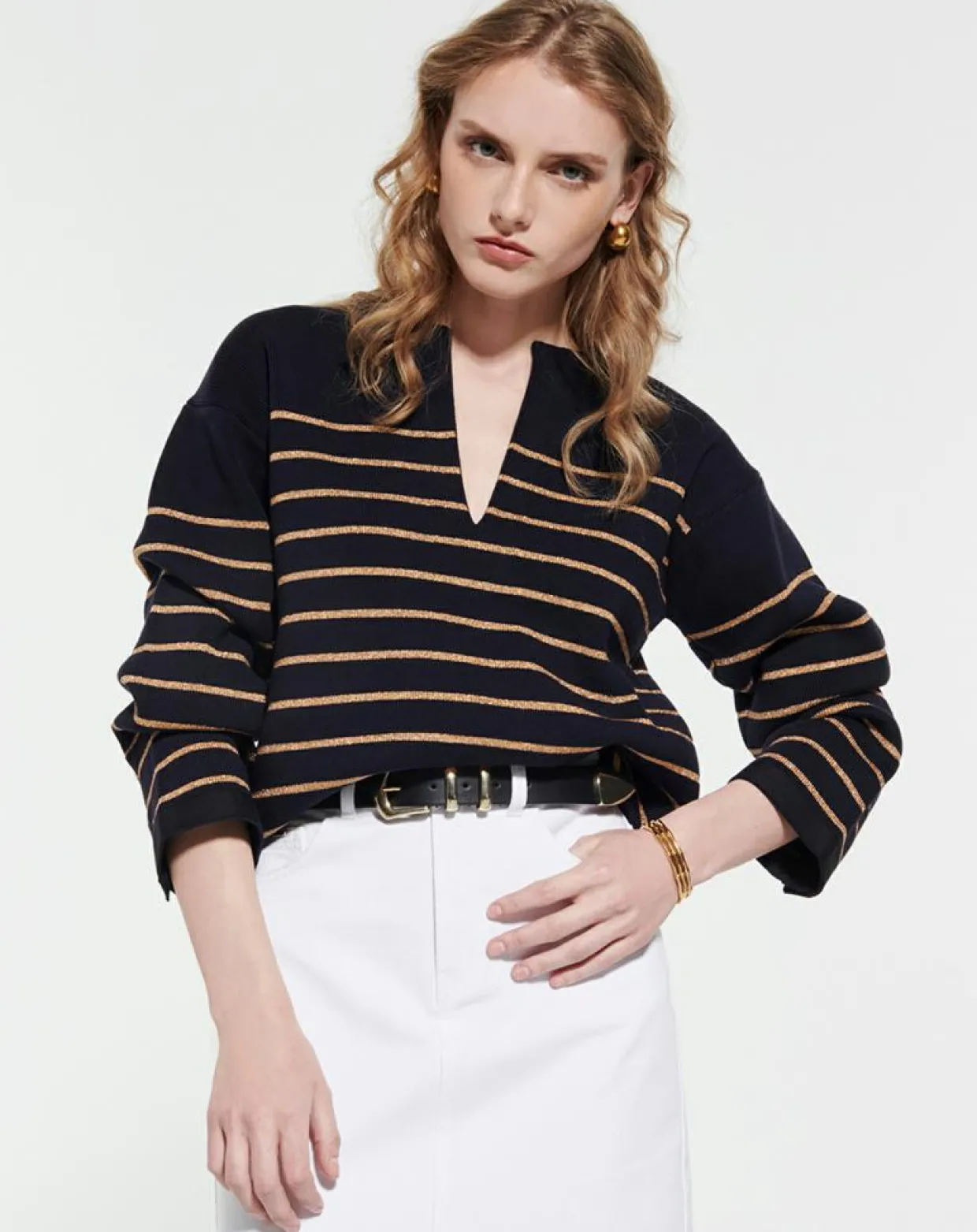 Femme Zapa Pulls^Pull Nayako rayures