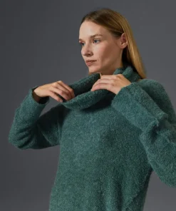 Pull Pensée col amovible vert de gris-Rodier Best