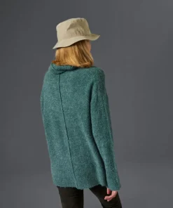 Pull Pensée col amovible vert de gris-Rodier Best