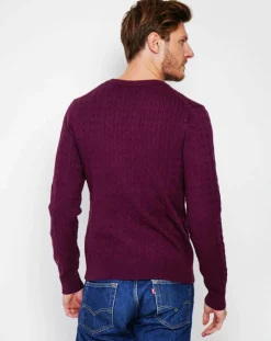 Homme Cachemire & Jo Pulls^Pull Pierre bordeaux