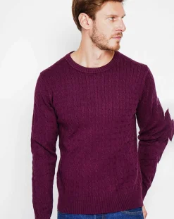 Homme Cachemire & Jo Pulls^Pull Pierre bordeaux