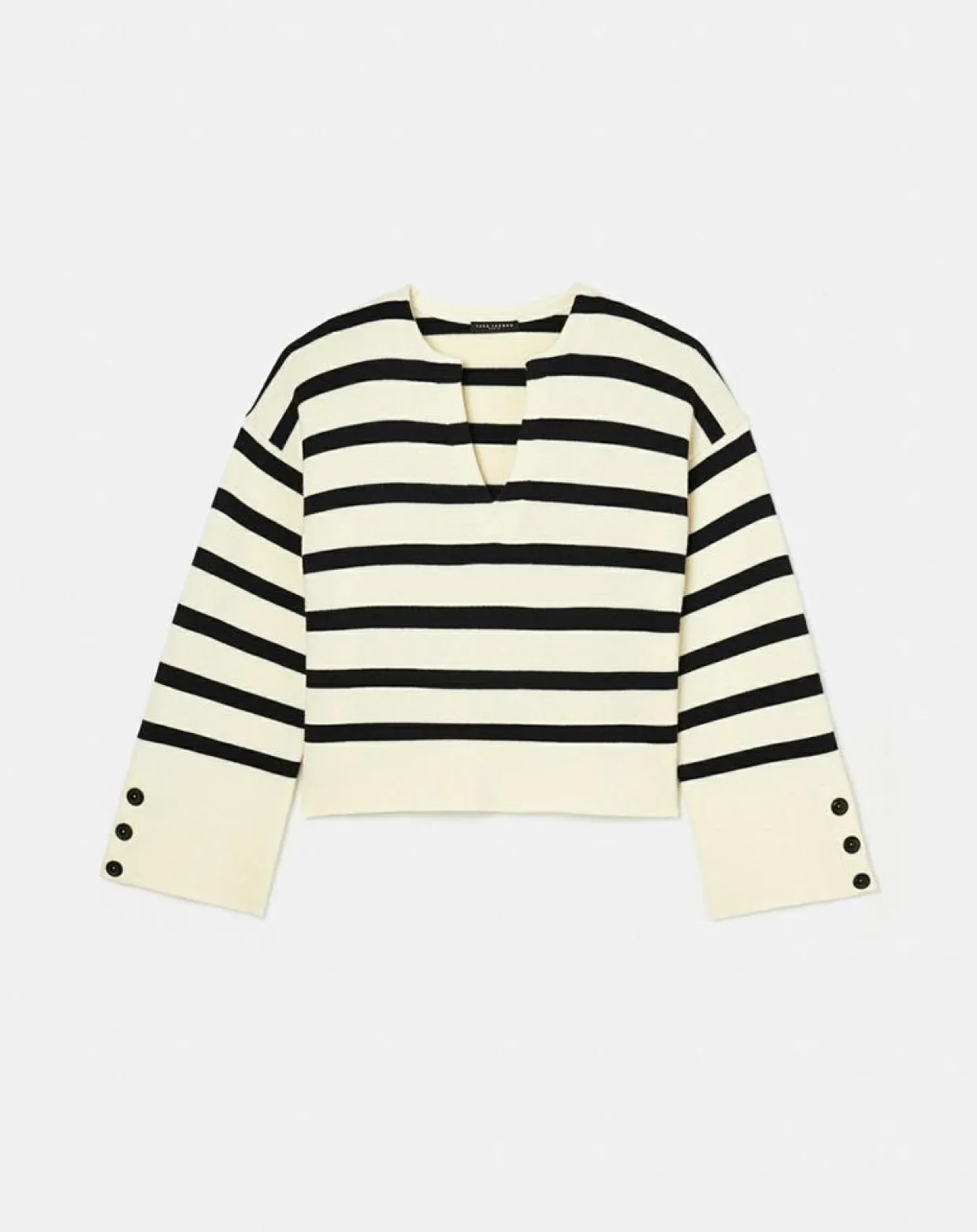 Femme Tara Jarmon Pulls^Pull Plongeoir écru/noir