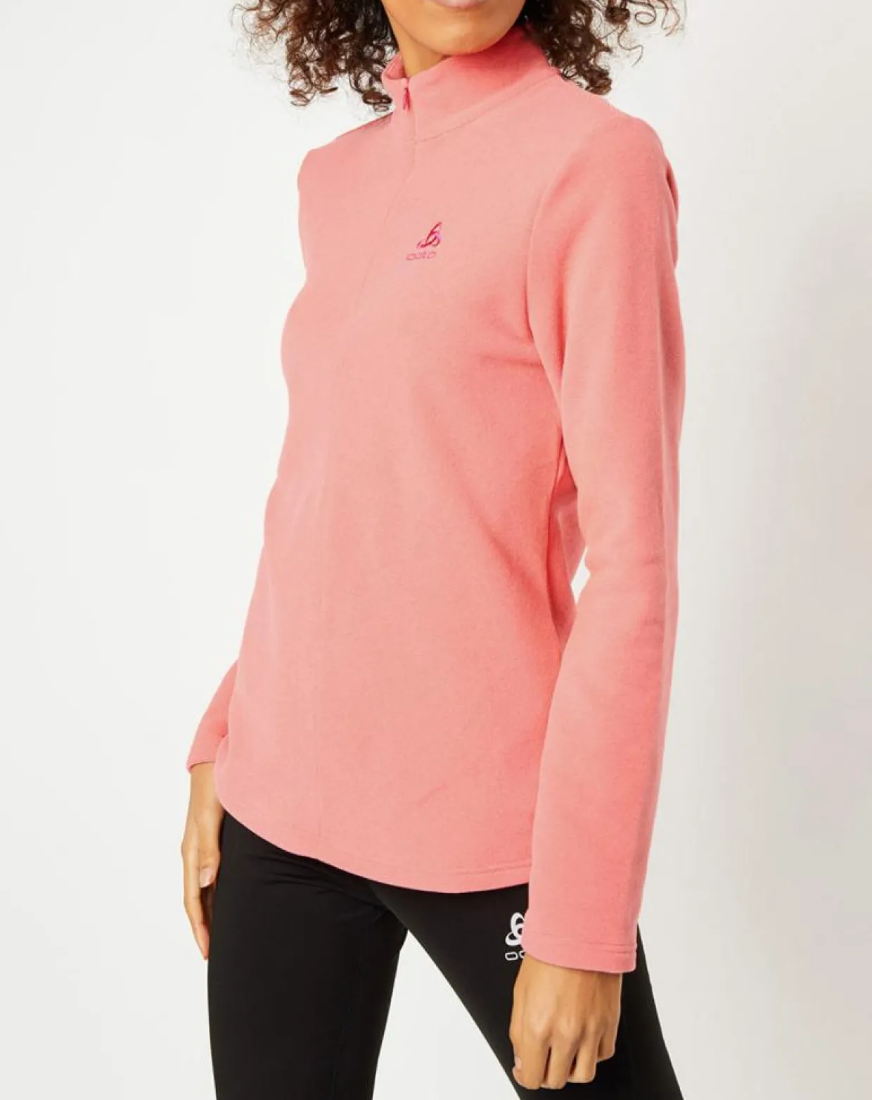Pull polaire technique col zippé Roy saumon-Odlo Clearance
