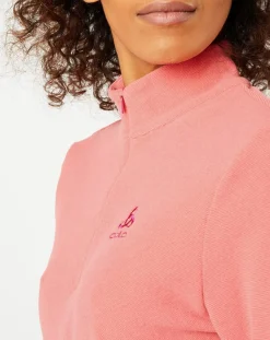 Pull polaire technique col zippé Roy saumon-Odlo Clearance
