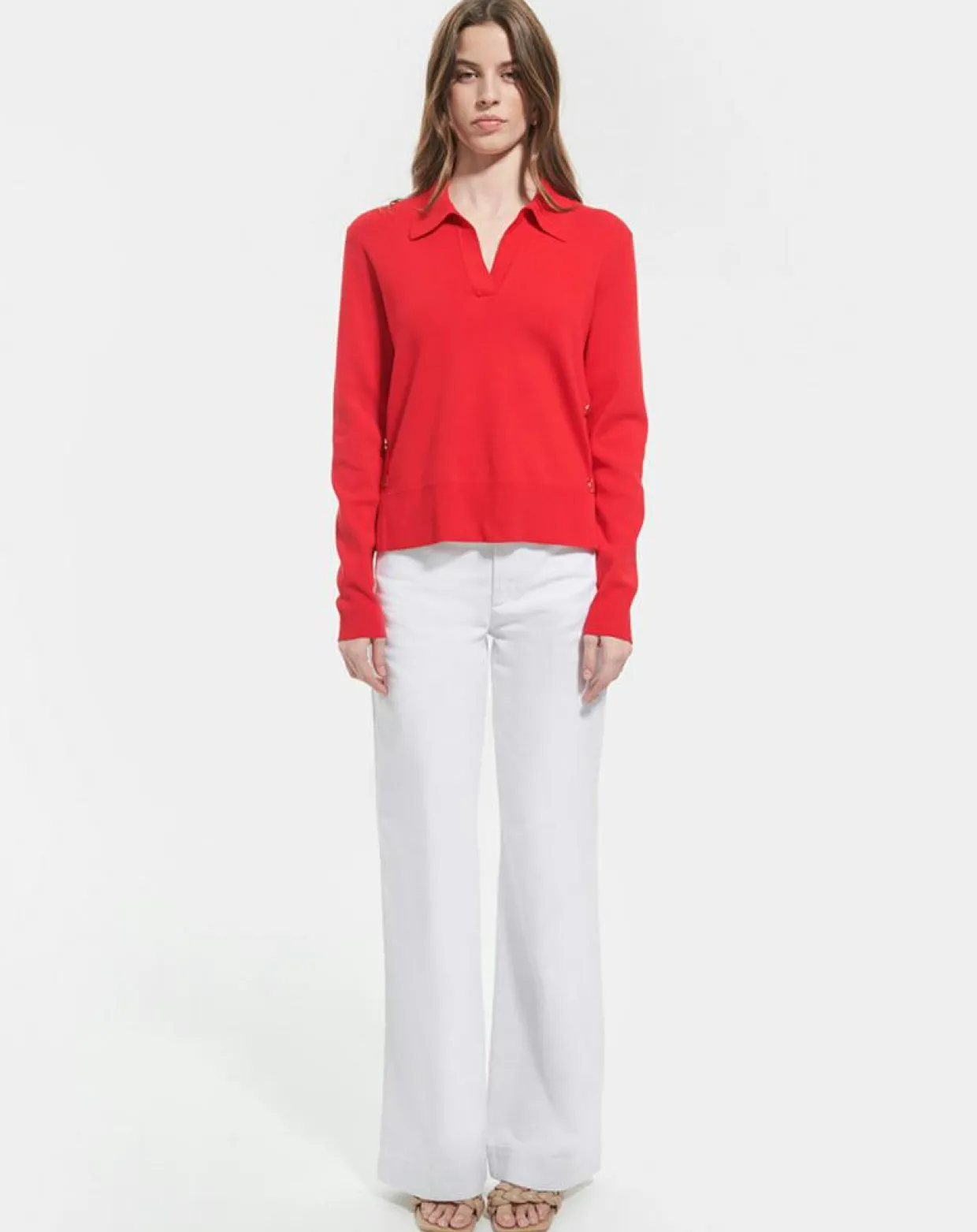 Pull Polo rouge-Zapa Discount