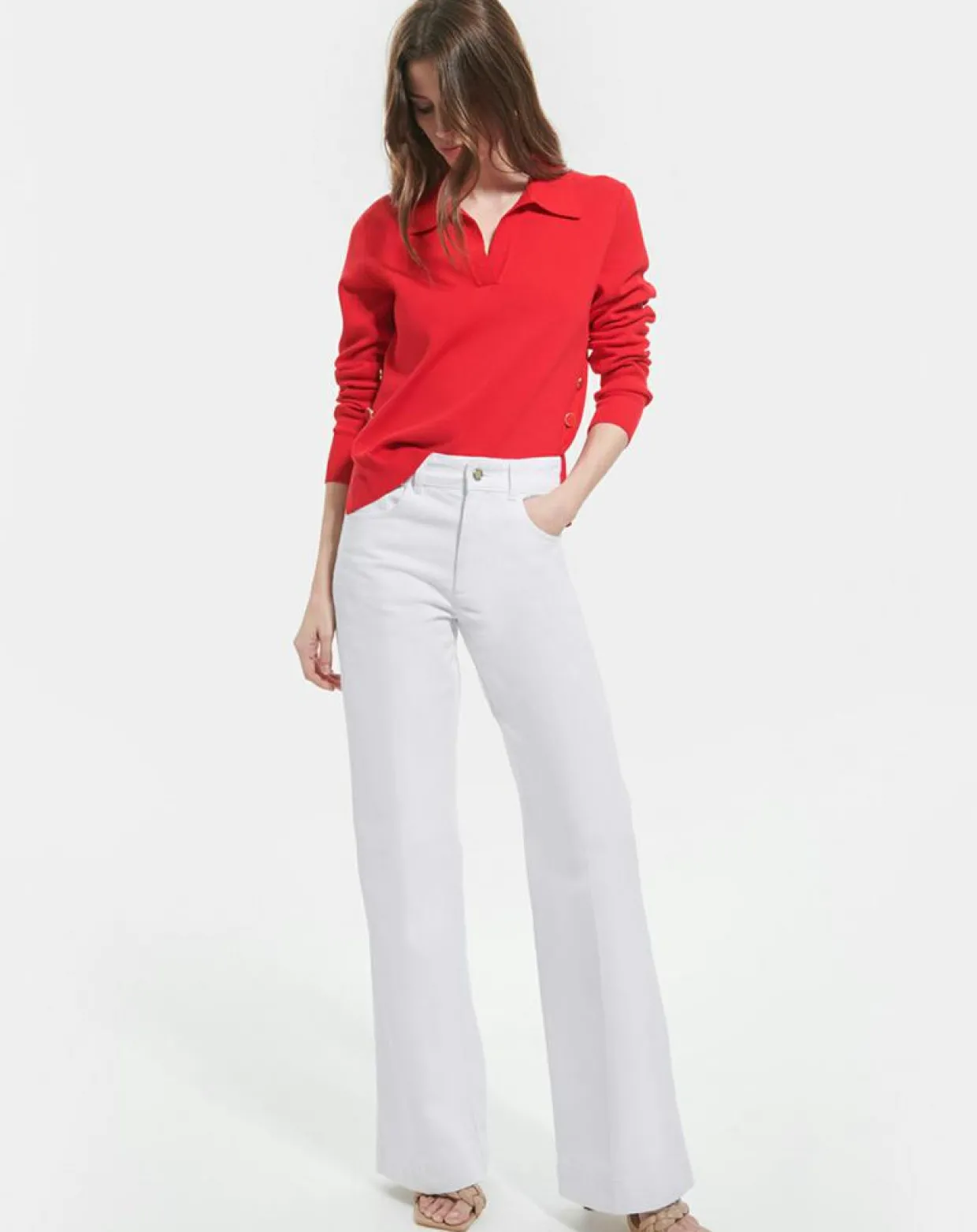 Pull Polo rouge-Zapa Discount