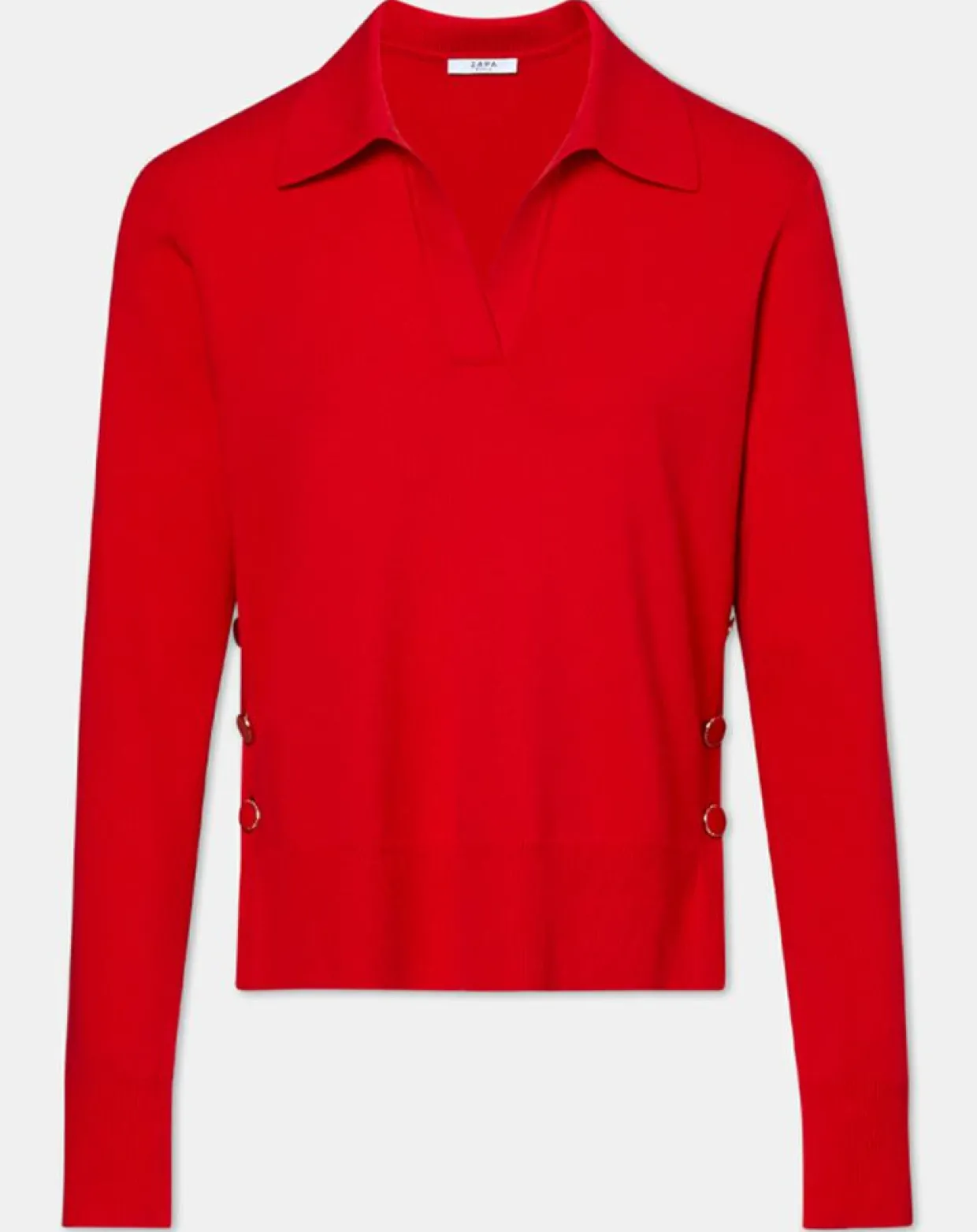 Pull Polo rouge-Zapa Discount