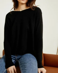 Femme Miss Cashmere Pulls^Pull poncho 100% Cachemire Axelle Col V noir