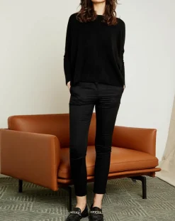Femme Miss Cashmere Pulls^Pull poncho 100% Cachemire Elisabeth Col rond noir