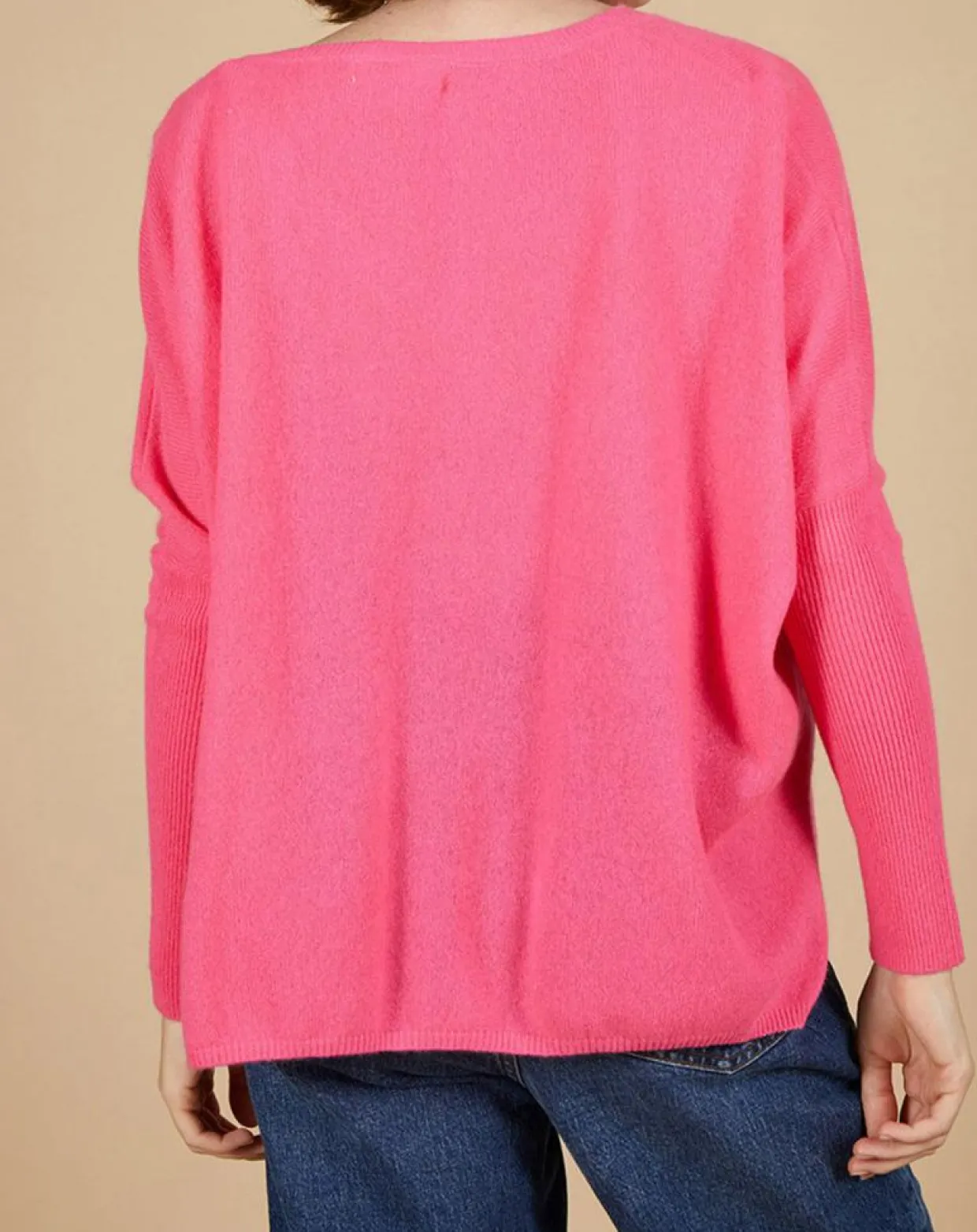 Pull poncho 100% Cachemire Emma col V tulipe-Cashmere Tribu Discount