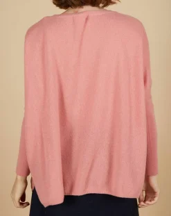 Femme Cashmere Tribu Pulls^Pull poncho 100% Cachemire Emma col V bois de rose