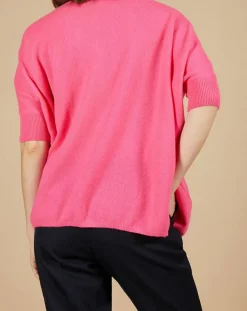 Femme Cashmere Tribu Pulls^Pull poncho 100% Cachemire Kelly col V manches courtes tulipe