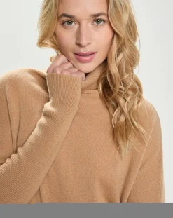 Femme Cashmere Tribu Pulls^Pull Poncho 100% Cachemire Lola camel