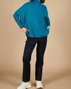 Pull poncho 100% Cachemire Lola col roulé agami-Cashmere Tribu Outlet