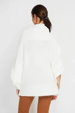 Femme Assuili Pulls^Pull poncho col roulé naturel