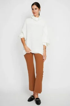 Femme Assuili Pulls^Pull poncho col roulé naturel