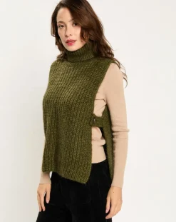 Femme Lauren Vidal Pulls^Pull poncho en Alpaga mélangé Billie mousse