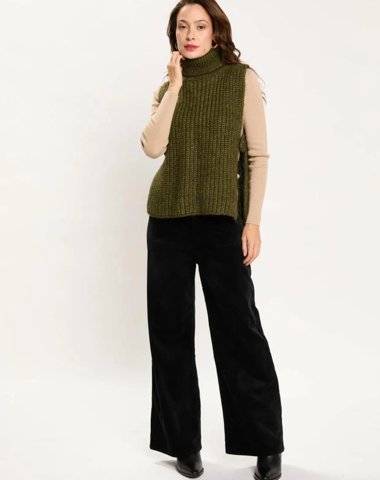 Femme Lauren Vidal Pulls^Pull poncho en Alpaga mélangé Billie mousse