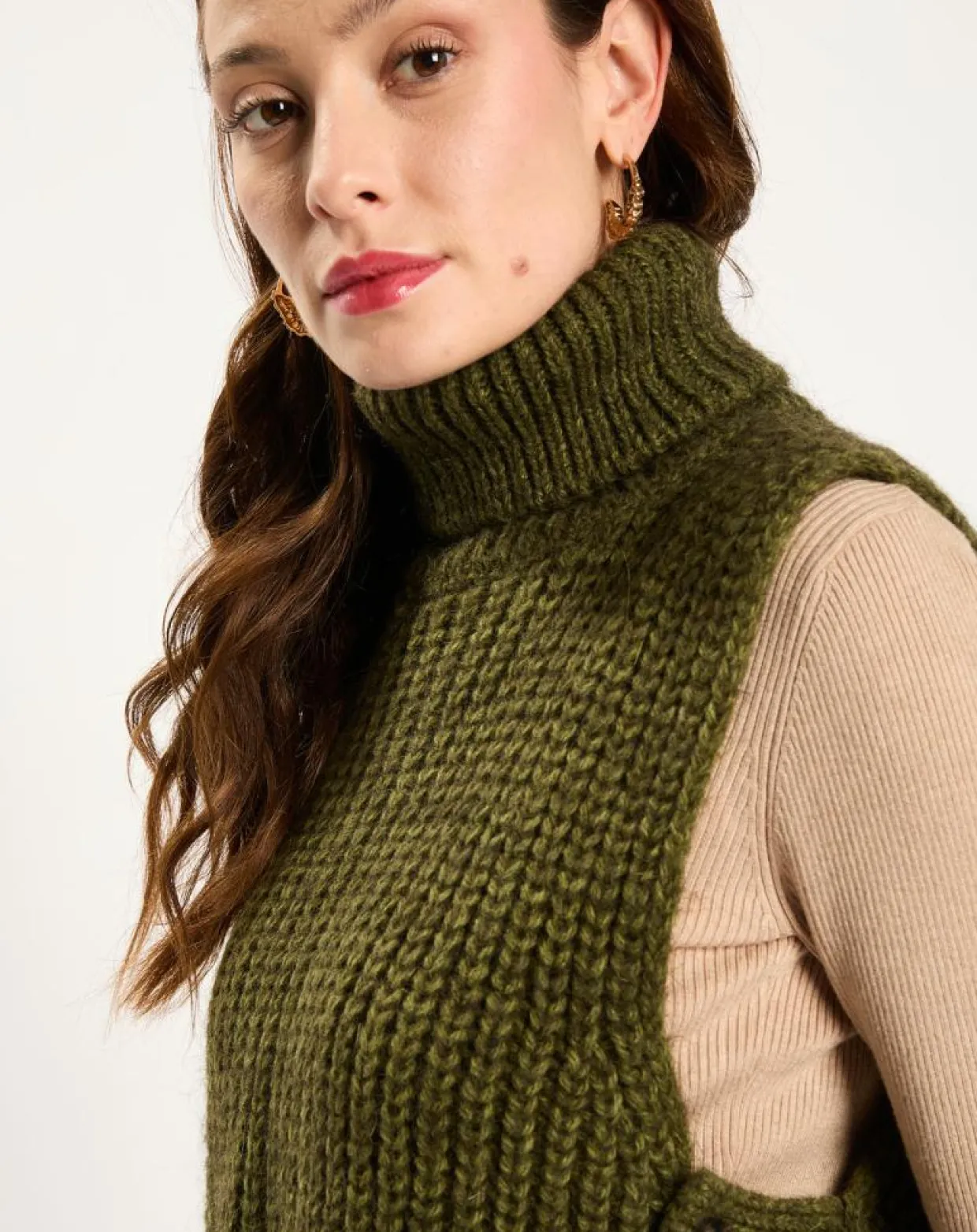 Femme Lauren Vidal Pulls^Pull poncho en Alpaga mélangé Billie mousse