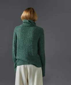 Femme Rodier Pulls^Pull Poppy en Laine mélangée col roulé amovible vert de gris
