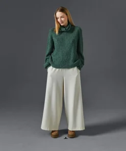 Femme Rodier Pulls^Pull Poppy en Laine mélangée col roulé amovible vert de gris