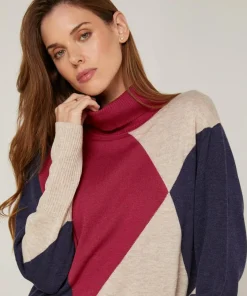 Pull Priscille en Laine mélangée rouge grenat-Rodier Discount