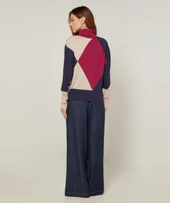 Pull Priscille en Laine mélangée rouge grenat-Rodier Discount