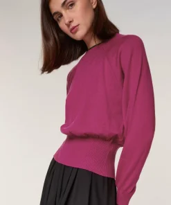 Femme Rodier Pulls^Pull Rhiana 100% laine col bicolore rose fuchsia