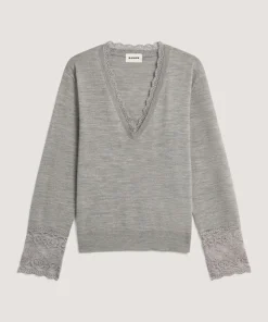 Femme Rodier Pulls^Pull Rose 100% Laine gris foncé