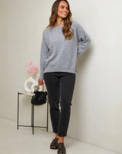 Pull Rose gris-Soft Cashmere New