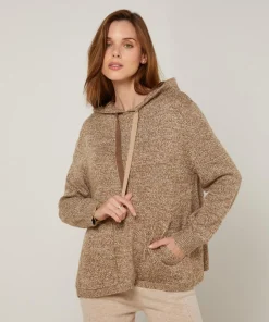 Pull Saadiya à capuche chiné marron-Rodier Best