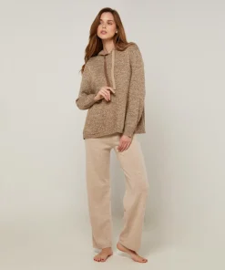 Pull Saadiya à capuche chiné marron-Rodier Best