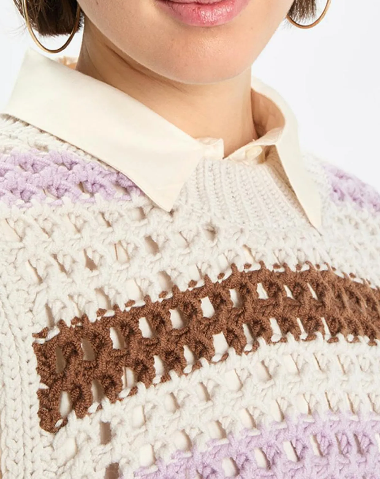 Femme Marc O'Polo Pulls^Pull sans manches 100% Laine Tricot multicolore