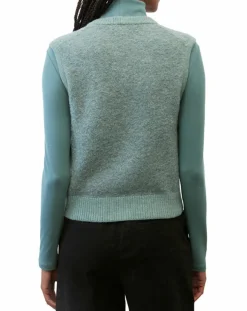 Pull sans manches en Laine & Alpaga mélangés vert-Marc O'Polo Clearance