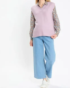 Femme Marc O'Polo Pulls^Pull sans manches en Laine mélangée violet clair