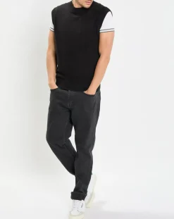 Homme Marc O'Polo Pulls^Pull sans manches en Laine & Coton noir