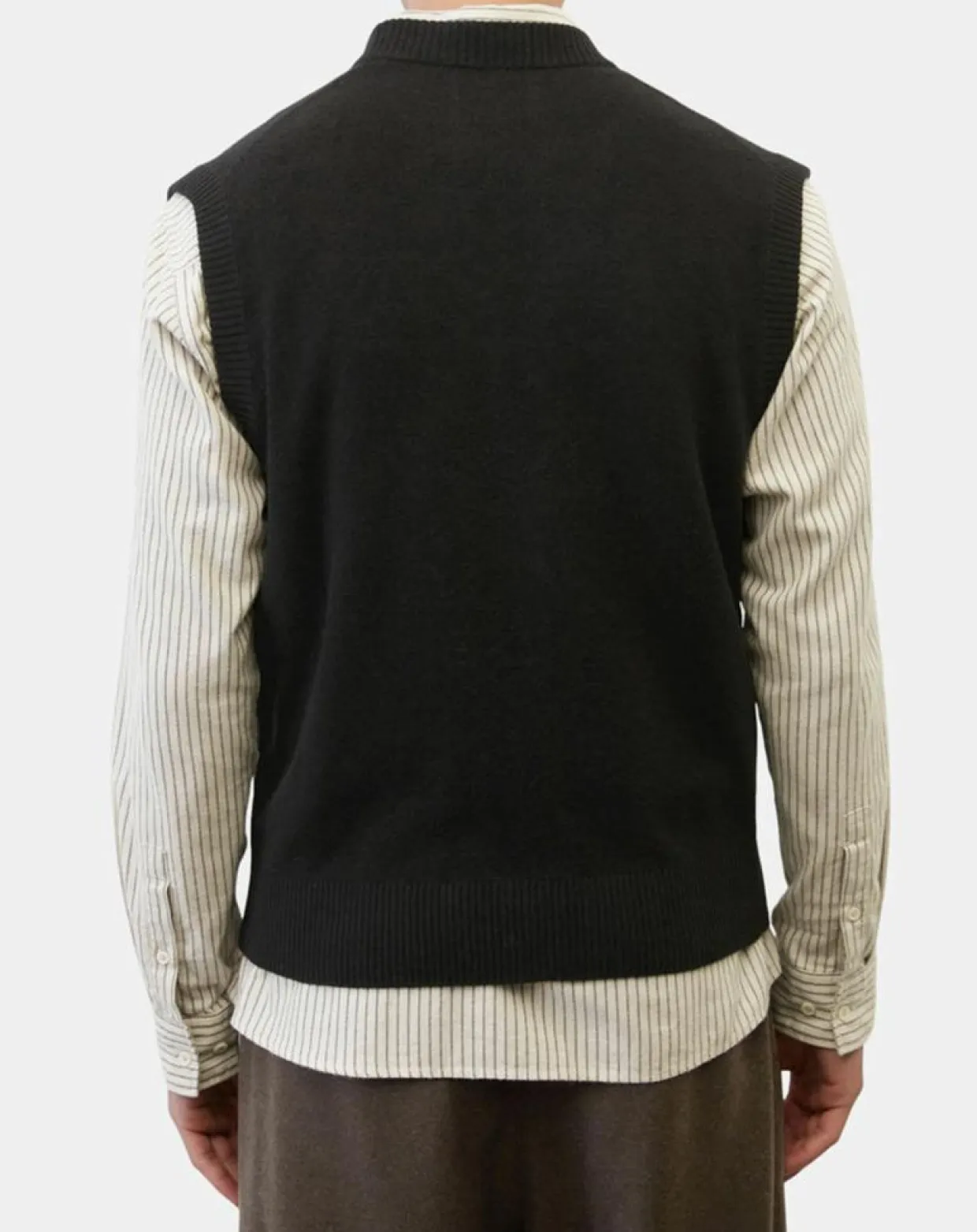 Homme Marc O'Polo Pulls^Pull sans manches en Laine & Coton noir