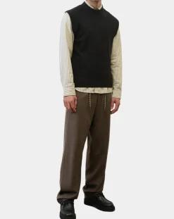 Homme Marc O'Polo Pulls^Pull sans manches en Laine & Coton noir