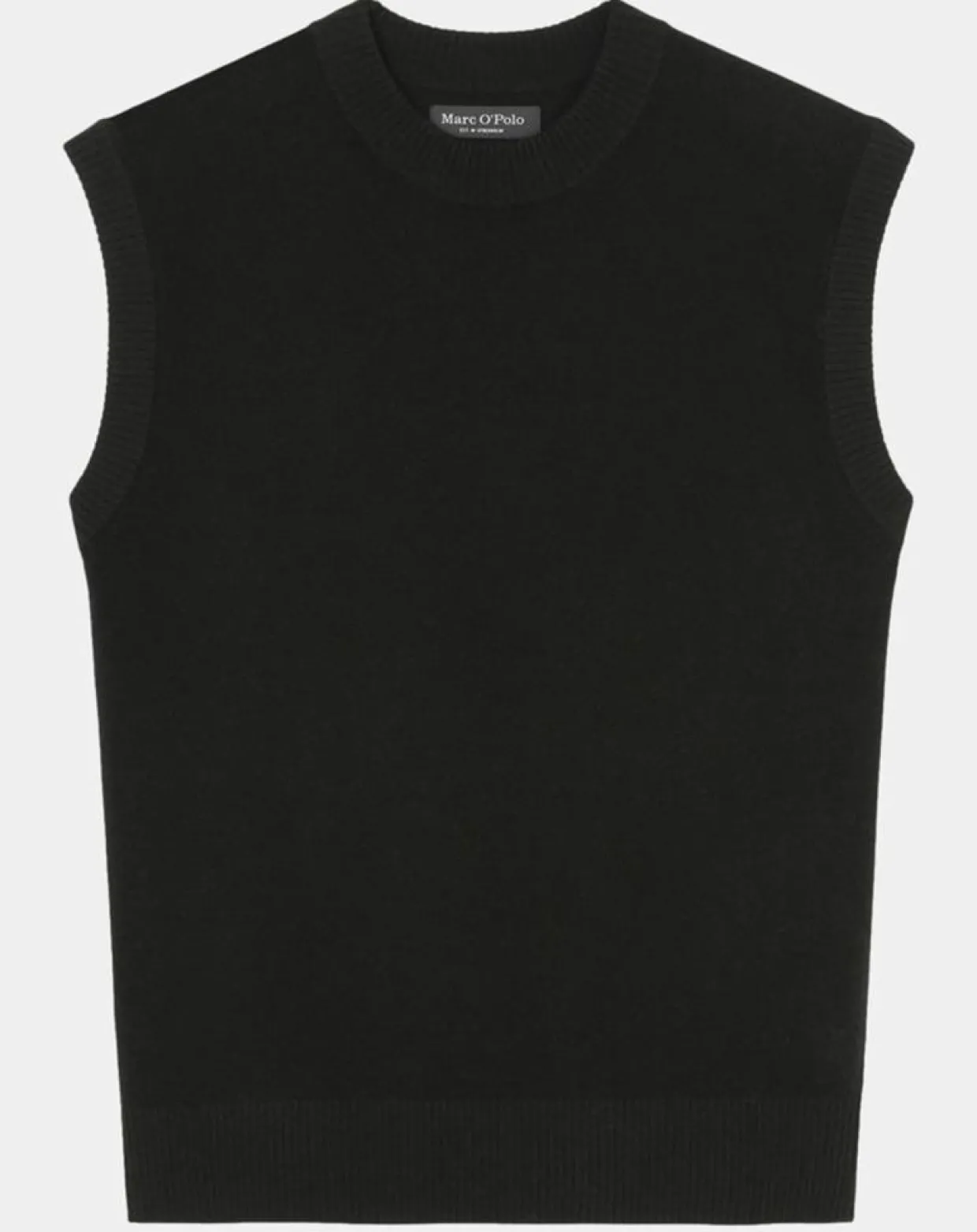 Homme Marc O'Polo Pulls^Pull sans manches en Laine & Coton noir