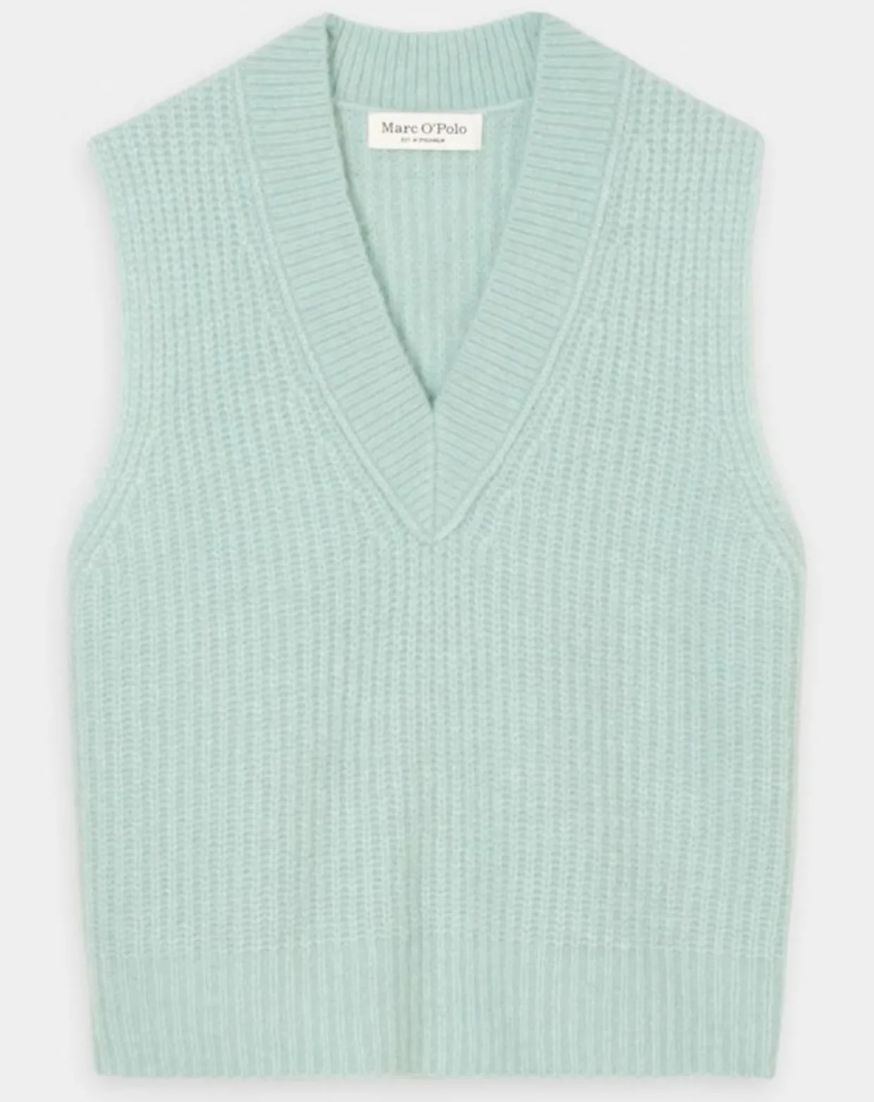 Pull sans manches en Laine & Alpaga mélangés bleu clair-Marc O'Polo Clearance