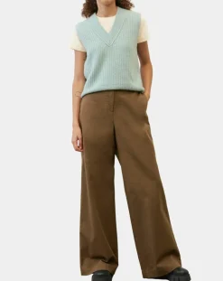 Pull sans manches en Laine & Alpaga mélangés bleu clair-Marc O'Polo Clearance