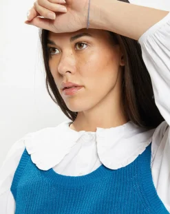 Femme Galeries Lafayette Pulls^Pull sans manches en Maille mélangée Fido bleu moyen
