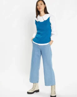 Femme Galeries Lafayette Pulls^Pull sans manches en Maille mélangée Fido bleu moyen