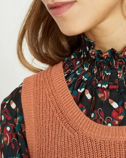 Pull sans manches en Maille mélangée Fido rouille-Galeries Lafayette Sale