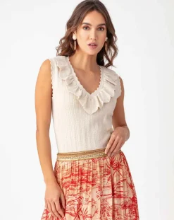 Femme Bleu Blanc Rouge Pulls^Pull Sara ivoire