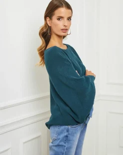 Pull Sarah vert bouteille-Fleur de cachemire Online