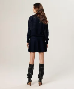 Pull Tamara ajouré bleu nuit-Rodier Discount