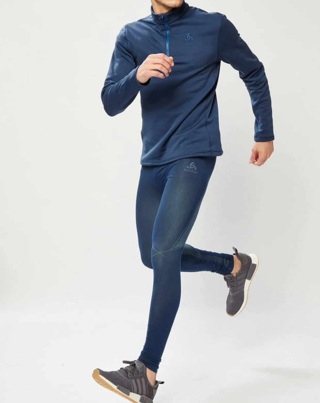 Pull technique col zippé Berra bleu-Odlo Hot