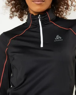 Pull technique zip Sengg noir/blanc/rose-Odlo New