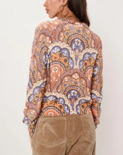 Femme Manoush Pulls^Pull Torsade imprimé violet/multicolore